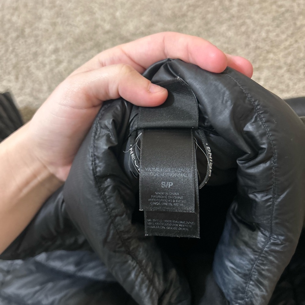 The North Face 700 Women's Black Puffer Trench Coat Jacket Size Small Full Zip S - Picture 12 of 15